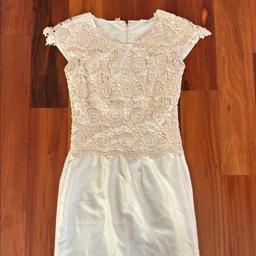 Silk wedding gown
